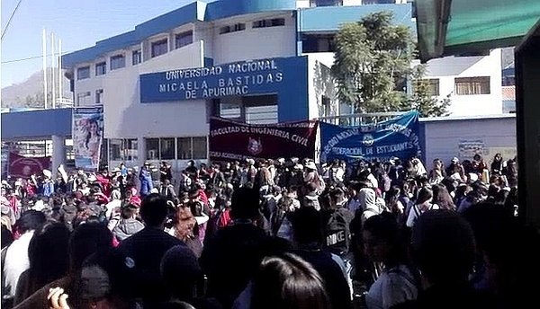 Convocan paro en rechazo a corrupción en universidad de Abancay