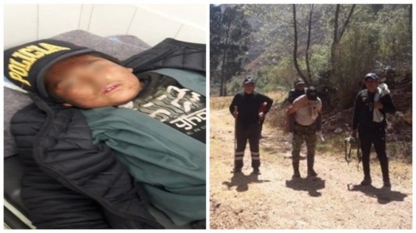 PNP rescata a menor de nueve años que estuvo perdido dos días en un cerro de Cusco (FOTOS)